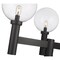 Z-Lite Laurent Outdoor Post Mount Fixture, 3-Light, 39 In.W x 22.5 In.H, Black/Clear Seedy 599BP3-BK - alternate 3